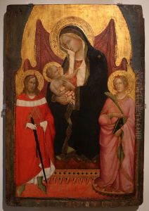 madonna col bambino in trono tra i ss. giuliano e caterina d'alessandria