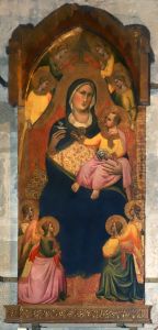 madonna in trono col bambino e angeli