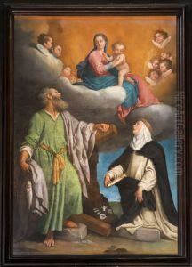 madonna col bambino in gloria tra i ss. andrea e caterina da siena