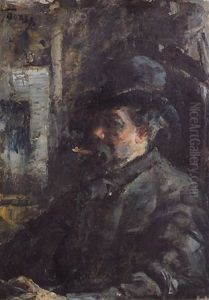 Portret van de schilder Vogels by Jan Toorop