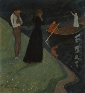 Tuonelan joella by Pekka Halonen