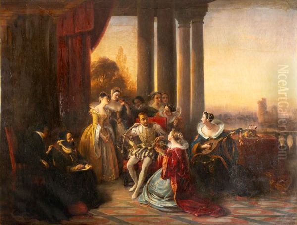 Henri IV of France at the court of Catherine de' Medici - view 1