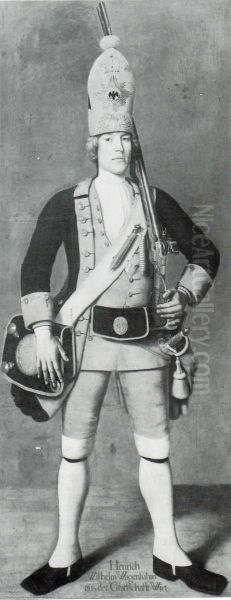 Grenadier vom Roten Leibbatallion der Riesengarde Friedrich Wilhelm I. Heinrich Wilhelm Wagenfuhrer aus der Grafschaft Wied - view 1