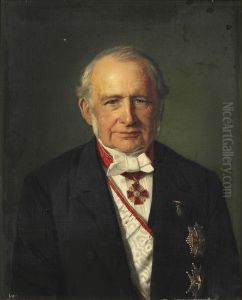 Portrait of the King's private secretary, Jens Peter Trap (1810-1885)