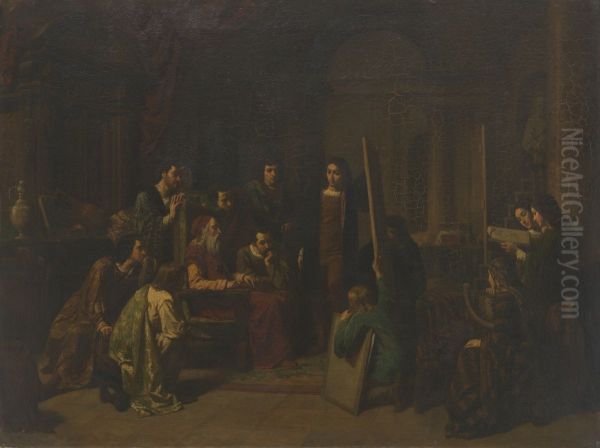 Leonardo da Vinci Among His Students - view 1