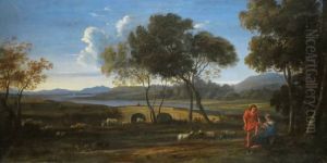 A Classical Landscape by Claude Lorrain (Claude Gellee)