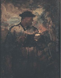Portrait d'un artiste by Honore Daumier