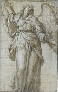 An Angel Holding A Scroll