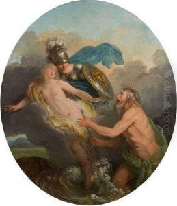 La Sagesse, Sous Les Traits De Minerve Casquee, Sauve Venus Despoursuites De Neptune