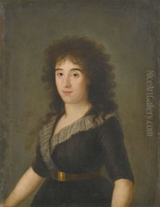Retrato de la segunda condesa de Castro-Terreno (Maria Josefa de Galvez y Valenzuela, 1776-1817). by Agustin Esteve