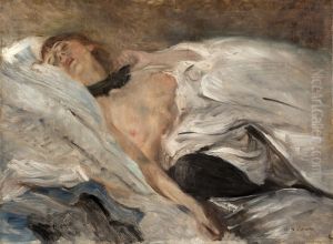 Sleeping girl by Lovis (Franz Heinrich Louis) Corinth