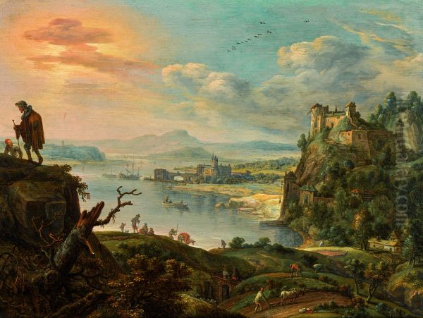 An extensive mountain landscape with a view over a river valley - view 1