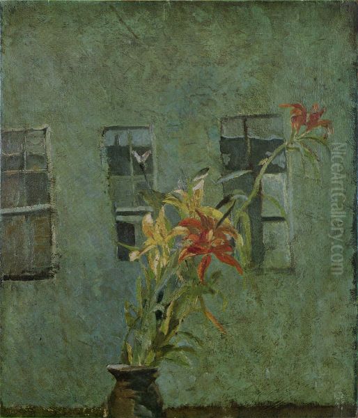 Flowers by Window (Lilies) - view 1