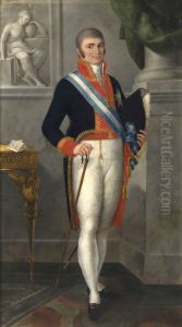 Retrato de Vicente Maria de Palafox (1756-1820), VIII Marques de Ariza. by Agustin Esteve