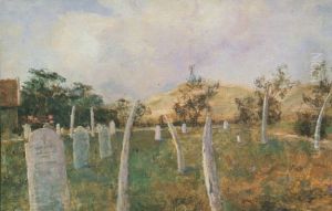 Cemetery with Whalebone Grave Markers