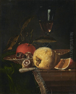 Still life with a quince, orange and other fruit Still life with a quince, orange and other fruit