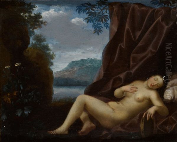 Diana resting with a landscape beyond - view 1