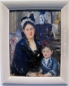 Portrait of Mme Boursier and Her Daughter by Berthe Morisot