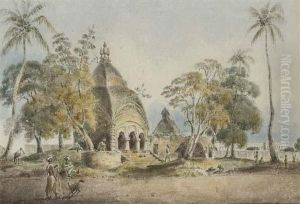 A Hindoo Temple And European Military Hospital At Chouringee, Calcutta, Oct. 19, 1809.; And Banyan Tree Near Raniserai, Dec. 7, 1810. A Hindoo Temple And European Military Hospital At Chouringee, Calcutta, Oct. 19, 1809.; And Banyan Tree Near Raniserai, Dec. 7, 1810.
