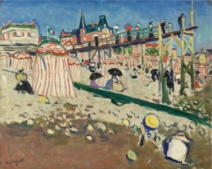 Fecamp (The Beach at Sainte-Adresse) by Albert Marquet