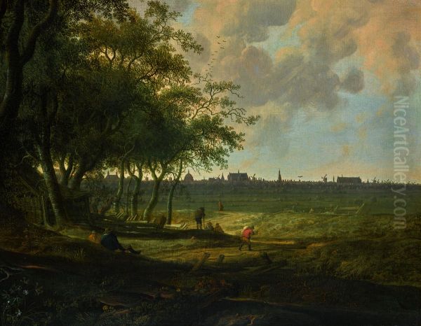 Landscape with view of Leiden - view 1