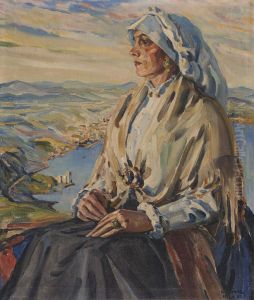 Portret Sirkove zene v narodni nosi by Albert Sirk