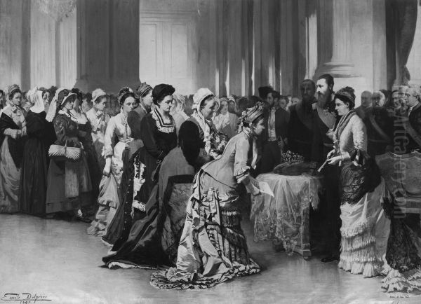 Presentation of the gift to the Queen during the twenty-fifth wedding anniversary in 1878 - view 1