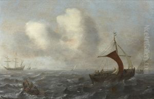 Fishing vessels in choppy waters