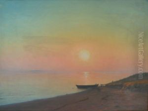 Morning at the Sound with the Swedish island of Ven in the distance. by Albert Wang
