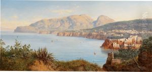 Coastal landscape in Sorrento near Naples by Albert Zimmermann