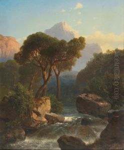 Southern Mountain Landscape by Albert Zimmermann