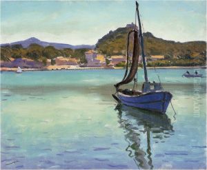 Small Boat at Porquerolles Bay by Albert Marquet