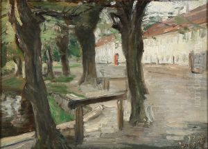 The outer courtyard at Kronborg by Albert Gottschalk
