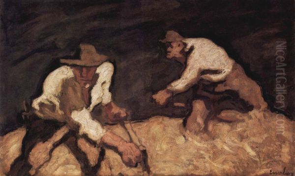 Die Schnitter (Die Bergmaher bei aufsteigendem Gewitter) - view 1