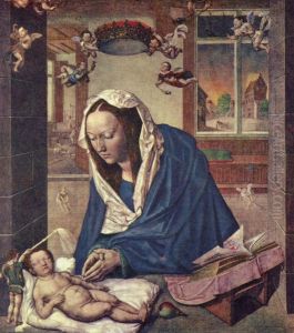 Marienaltar, Mittelbild, Szene: Maria mit Kind Marienaltar, Mittelbild, Szene: Maria mit Kind