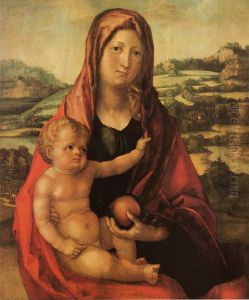 Maria mit Kind vor einer Landschaft by Albrecht Durer