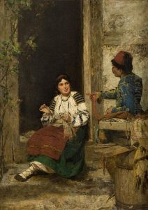 Traveling Peddler by Kazimierz Alchimowicz