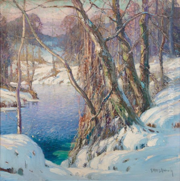Winter Landscape with River - view 1