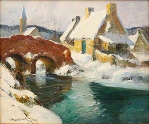 French Snow Scene by George Ames Aldrich