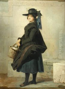 Aldeana del valle de Ambles o Mujer de la provincia de Avila by Valeriano Becquer