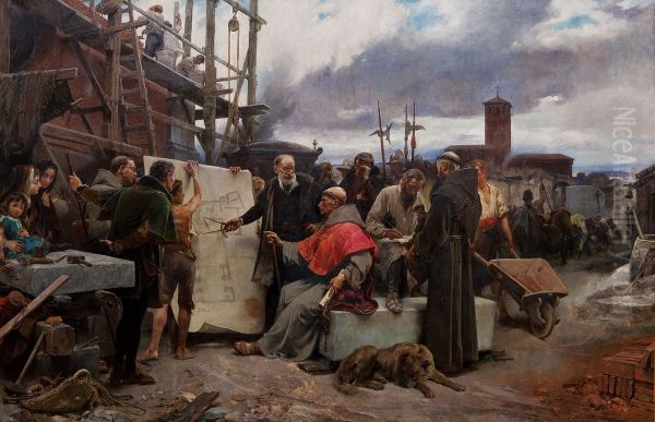 Cardinal Cisneros directs the construction of the Hospital of the Charity. - view 1