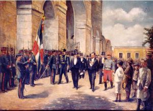 President Alejandro Woss y Gil taking office in his second presidential period in 1903. President Alejandro Woss y Gil taking office in his second presidential period in 1903.