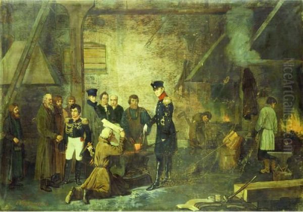 <<Aleksandr I na Nizneisetskom zavode v 1824 g.>> - view 1