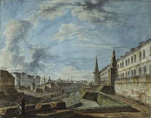 View of the Kremlin from the Troitsky Gate by Fyodor Alekseyev