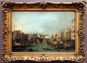 A ponte Rialto de acordo com o projeto de Palladio by Francesco Guardi