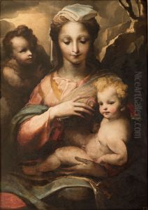 Virgin with the Child and infant Saint John the Baptist by Domenico Beccafumi
