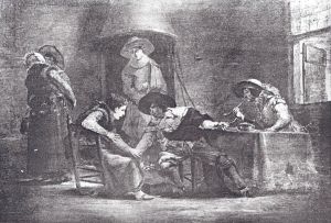 At the Inn. by Leonaert Bramer