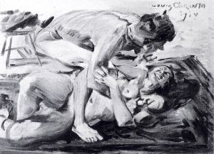 Liebeskampf by Lovis (Franz Heinrich Louis) Corinth