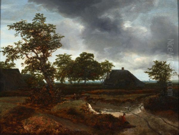 Landscape with cottages - view 1