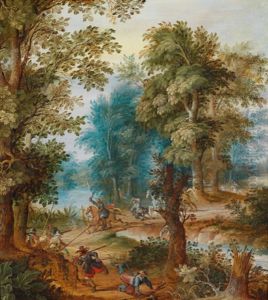 Assault in a forest by Peter Snayers